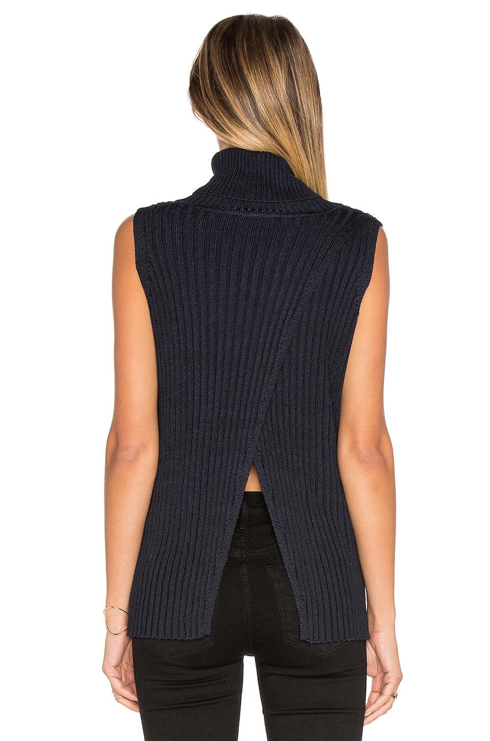 Lyst 525 America Sleeveless Turtleneck Sweater in Blue